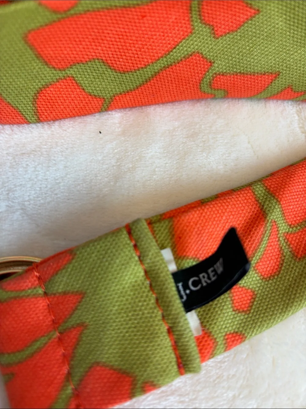 Fun! J. Crew Canvas Fashion Belt in Olive Green and Bright Orange - Picture 3 of 6